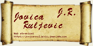 Jovica Ruljević vizit kartica